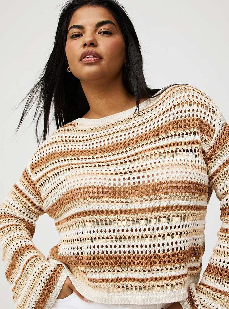 Wide Sleeve Crop Pullover