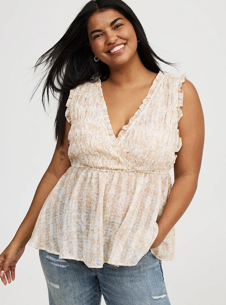 Surplice Sleeveless Top