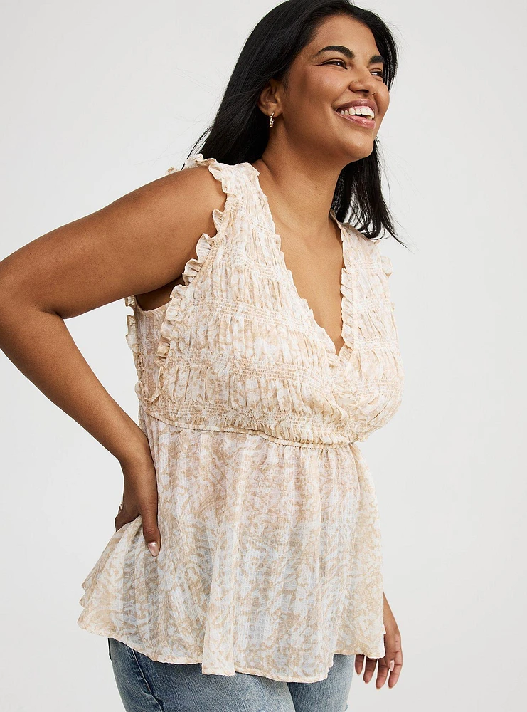 Surplice Sleeveless Top