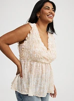 Surplice Sleeveless Top
