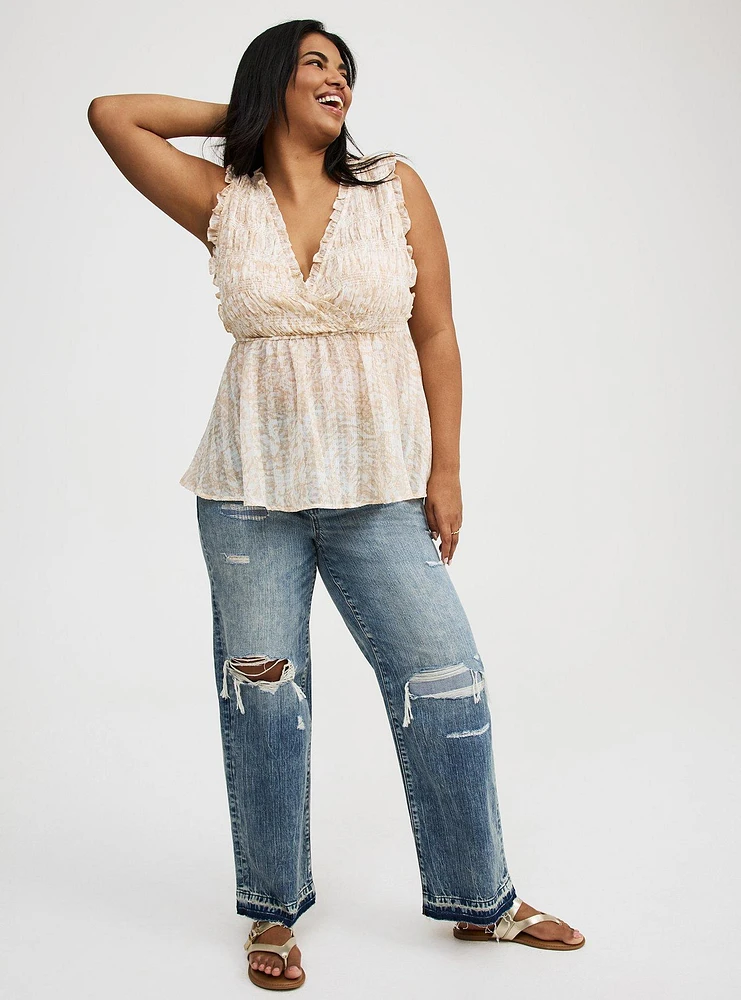 Surplice Sleeveless Top