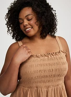 Midi Pucker Gauze Dress