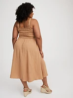 Midi Pucker Gauze Dress