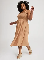 Midi Pucker Gauze Dress
