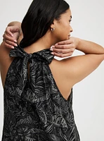 Midi High-Neck Tie-Back Dress