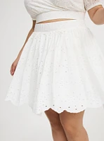 Surplice Scallop Mini Skirt Set