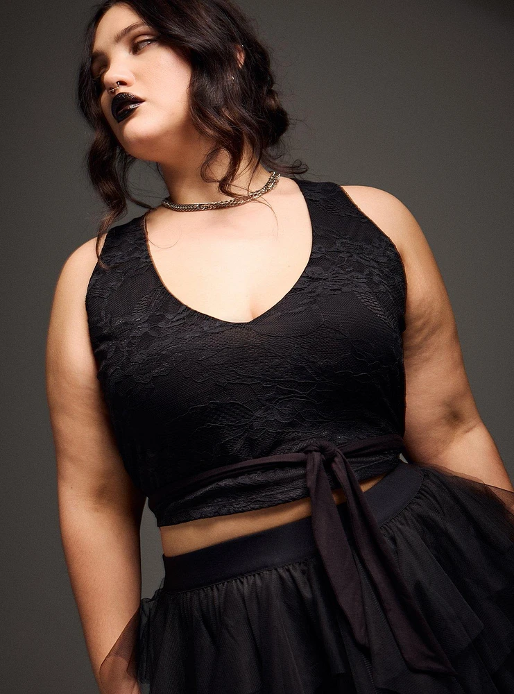 Nightfall Tie-Front Crop Tank