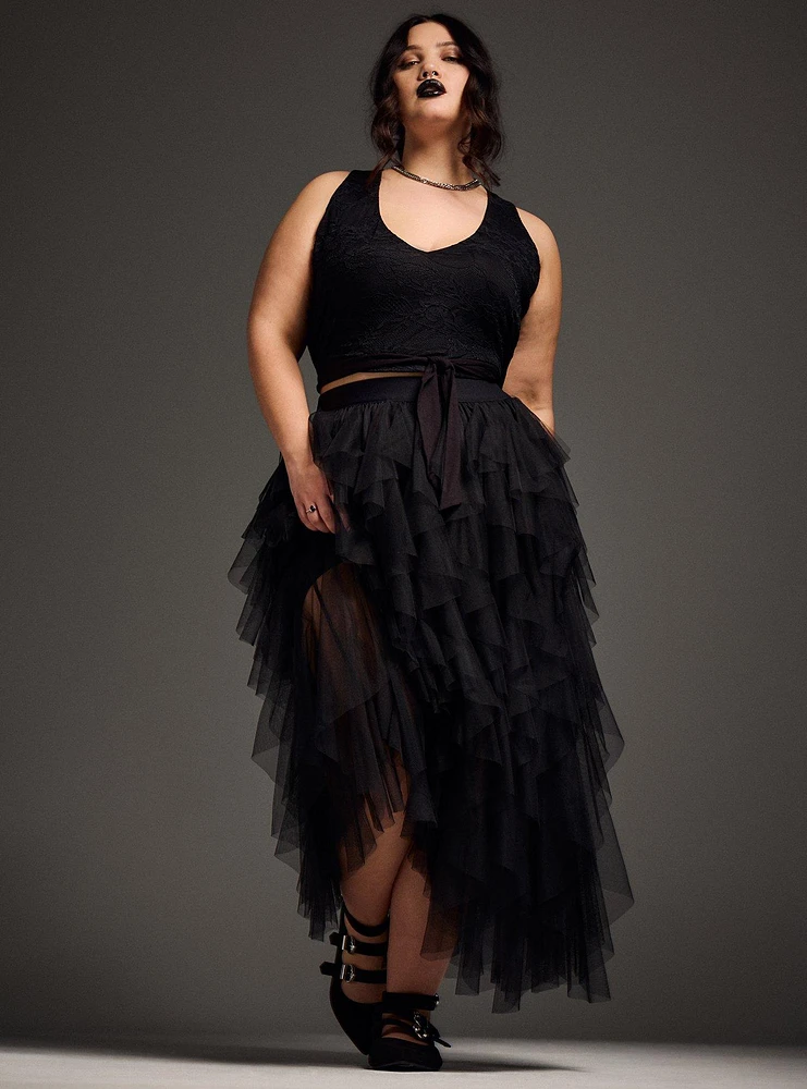 Nightfall Tie-Front Crop Tank