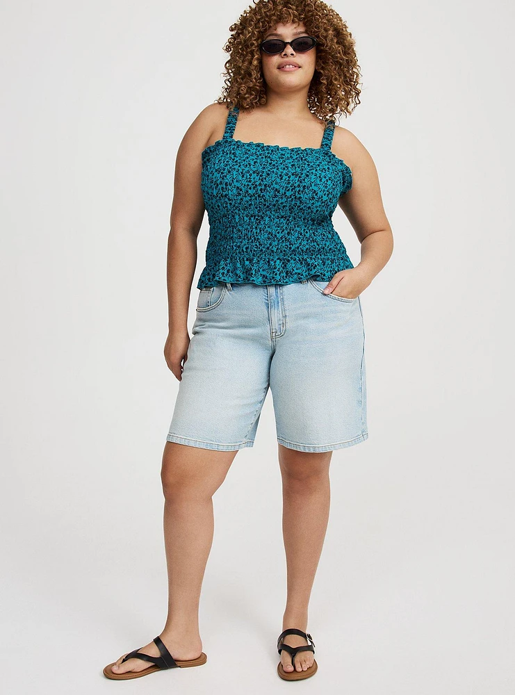 Smocked Ruffle Tank