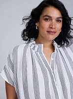 Belle Isle Linen Popover Blouse