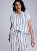 Belle Isle Linen Popover Blouse