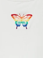 Butterfly High-Neck Embroidered Foxy Cami