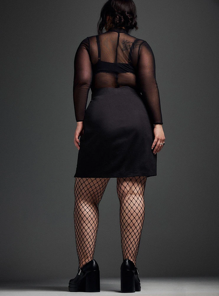 Nightfall Lace-Up Mini Skirt