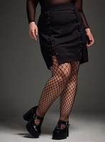Nightfall Lace-Up Mini Skirt