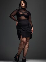 Nightfall Lace-Up Mini Skirt