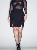 Nightfall Lace-Up Mini Skirt