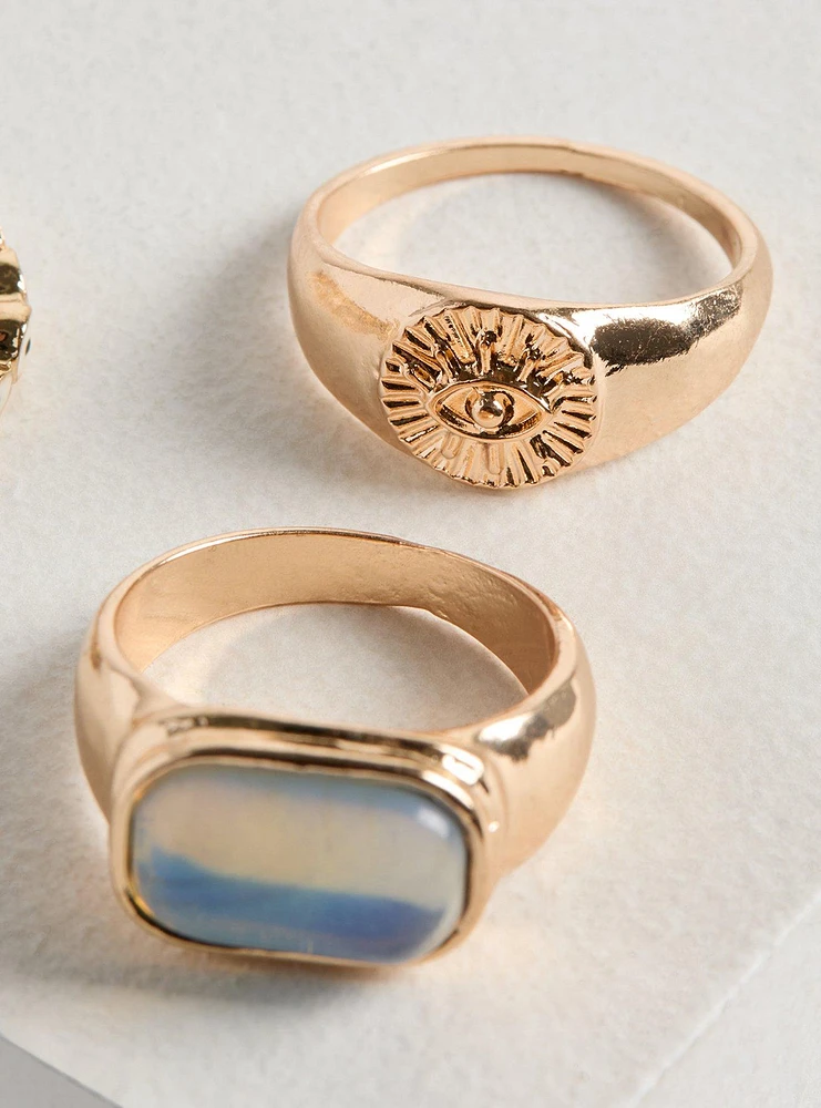 Opal Eye Ring Set