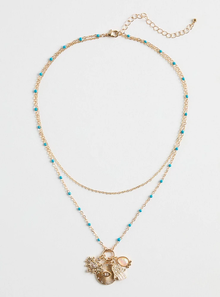 Rosary Charm Necklace
