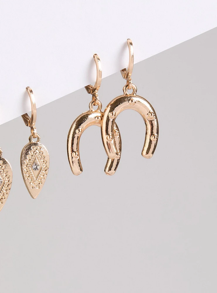 Western Hoop Earring Set