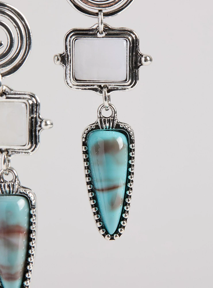 Antique Turquoise Statement Earrings