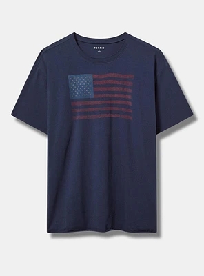 Flag Relaxed Heritage Jersey Raw Edge Tee