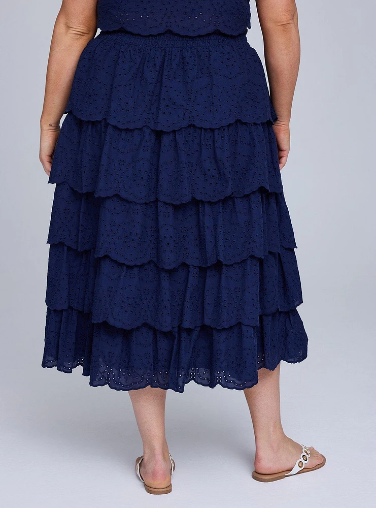 Belle Isle Pull-On Tiered Skirt