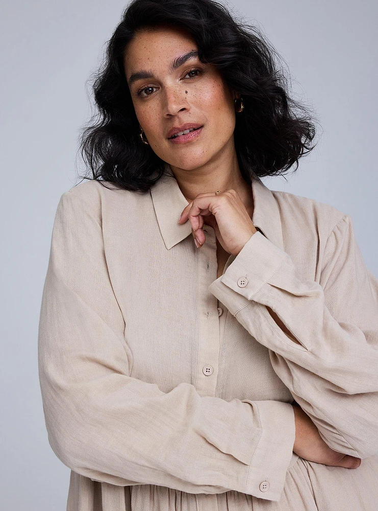 Belle Isle Poplin Shirt Mini Dress