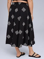 Belle Isle Embroidered Midi Skirt