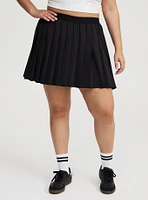 Tech Jersey Pleated Active Skirt With Bike Short