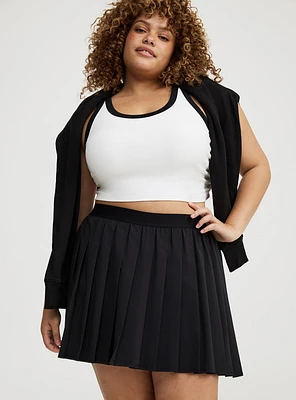 Tech Jersey Pleated Active Skirt With Bike Short