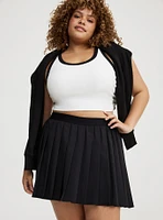 Tech Jersey Pleated Active Skirt With Bike Short