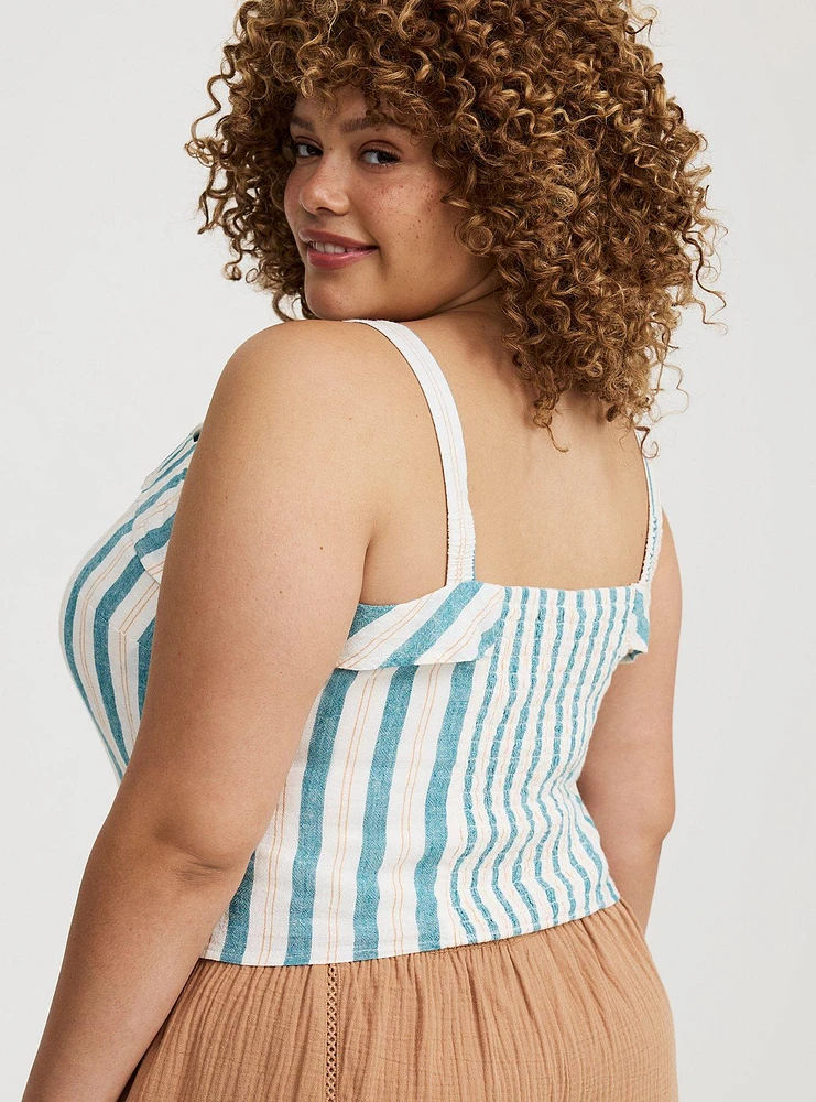 Cropped Smocked Back Tank
