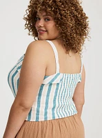 Cropped Smocked Back Tank