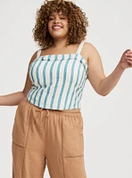Cropped Smocked Back Tank
