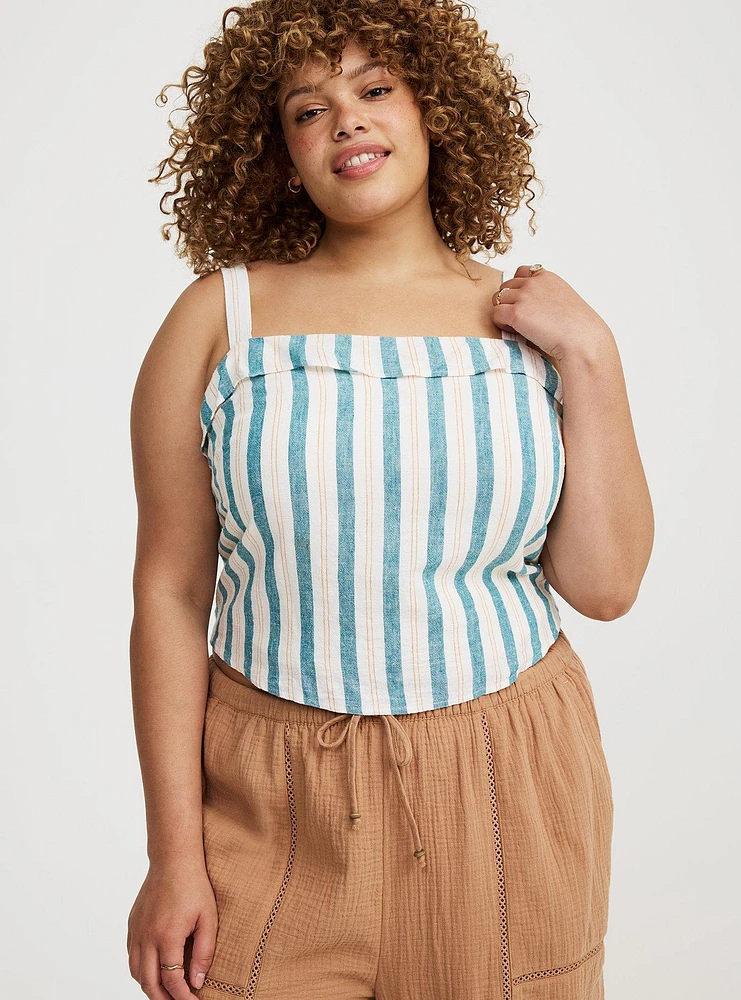 Cropped Smocked Back Tank