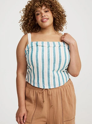 Cropped Smocked Back Tank