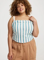 Cropped Smocked Back Tank