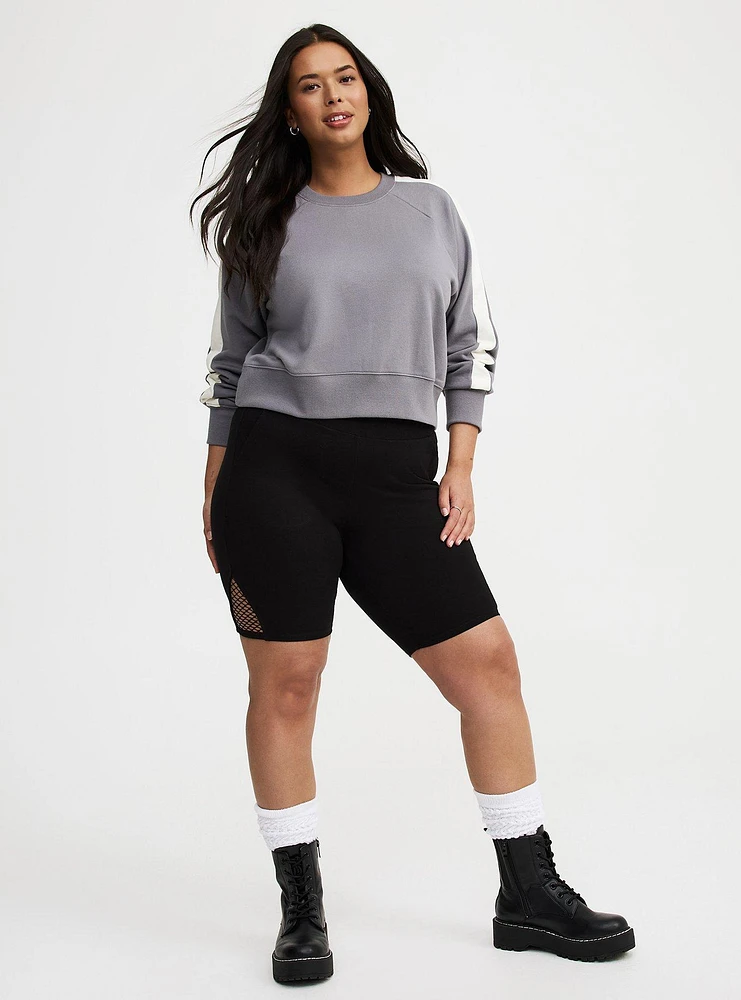 Cropped Raglan Sweatshirt