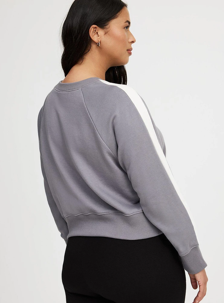 Cropped Raglan Sweatshirt
