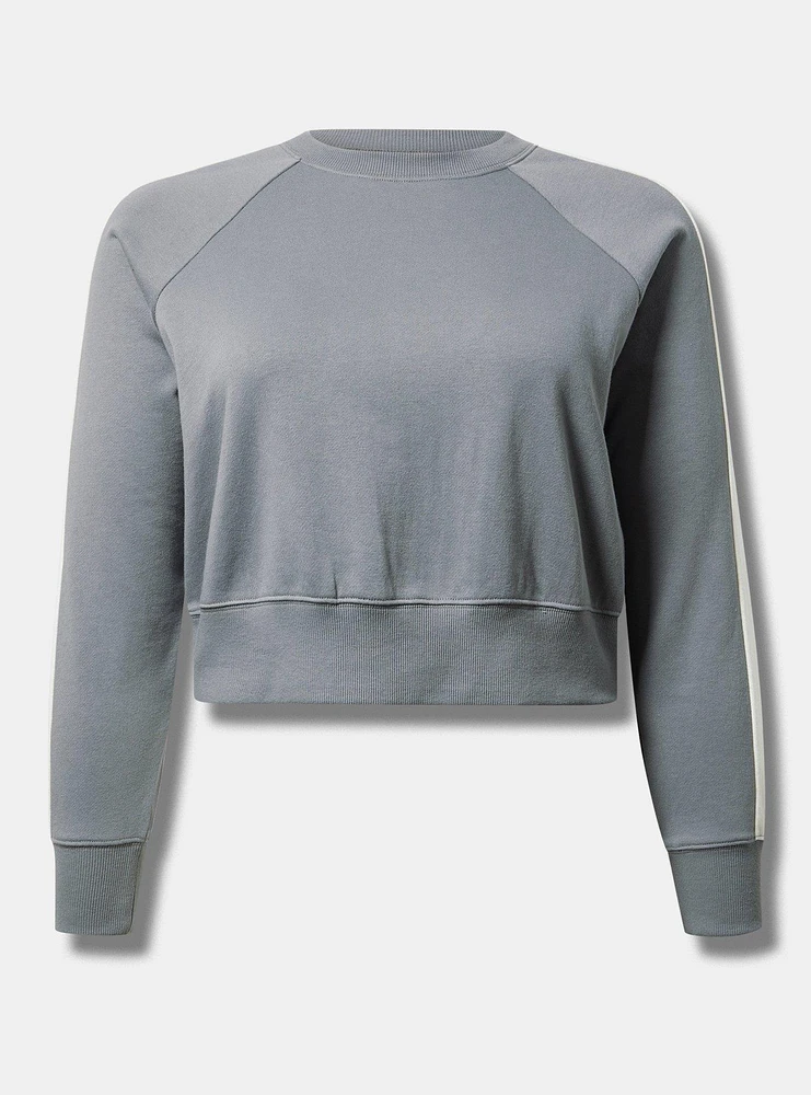 Cropped Raglan Sweatshirt