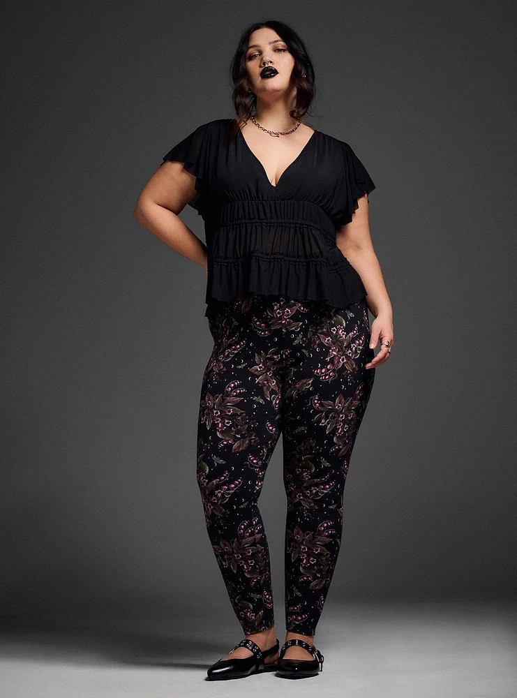 Nightfall Mesh Peplum Top