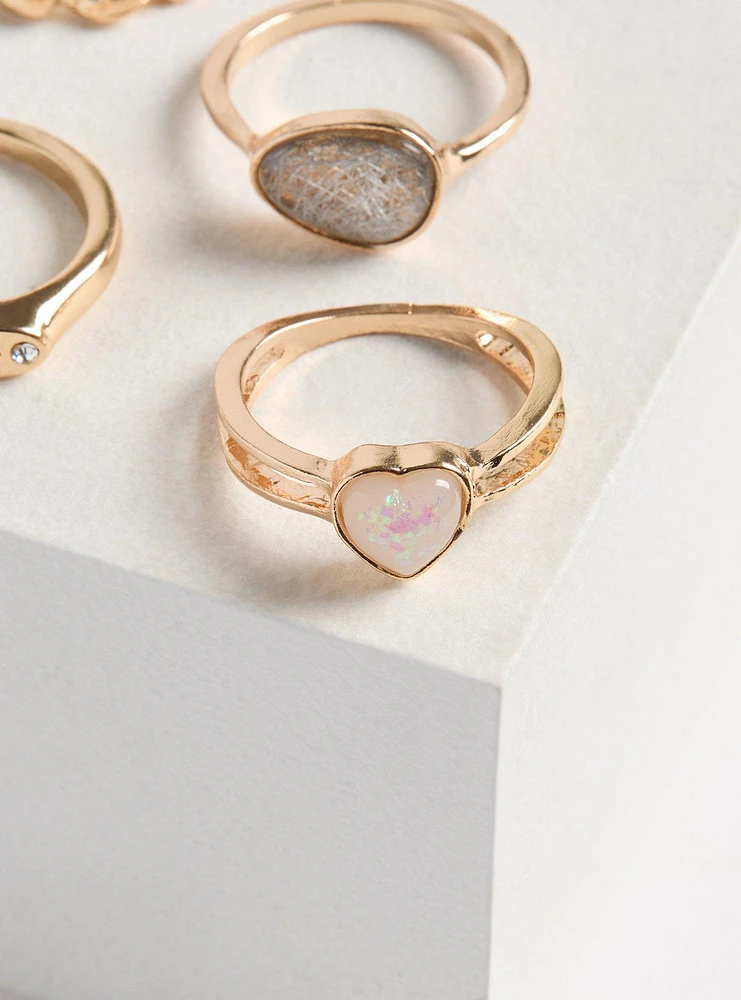 Signet Stone Ring Set