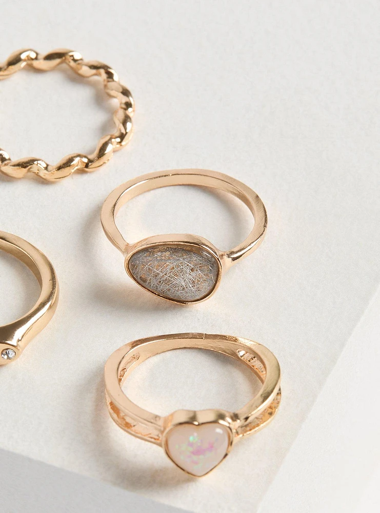 Signet Stone Ring Set