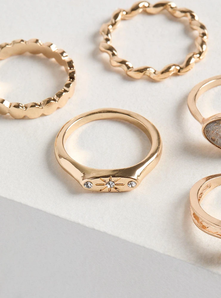 Signet Stone Ring Set