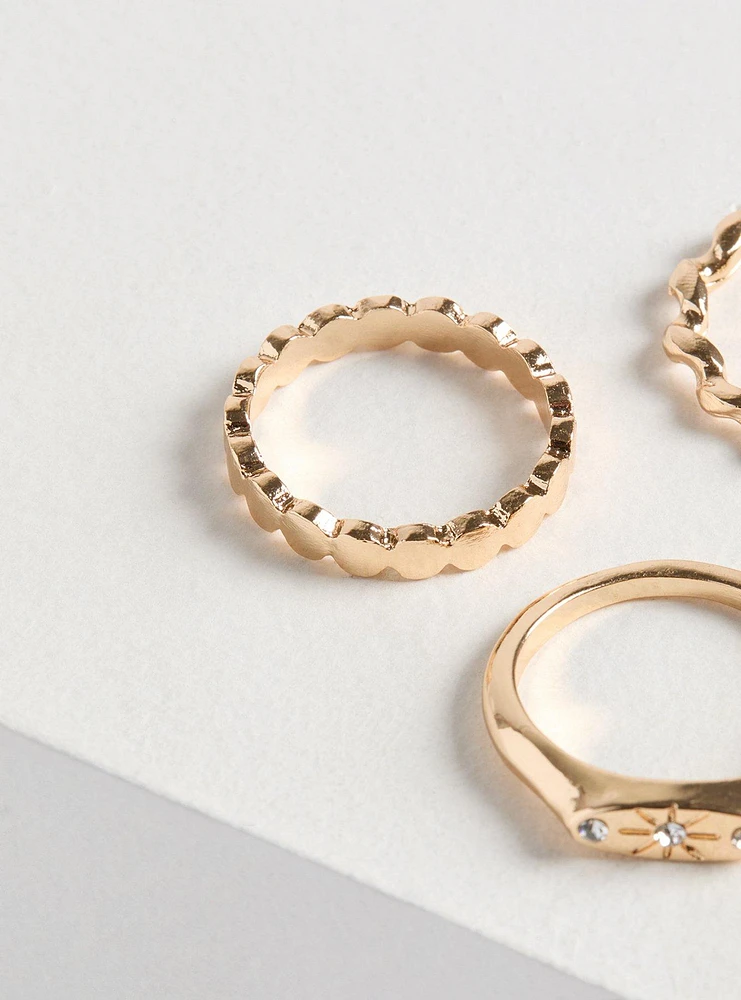 Signet Stone Ring Set