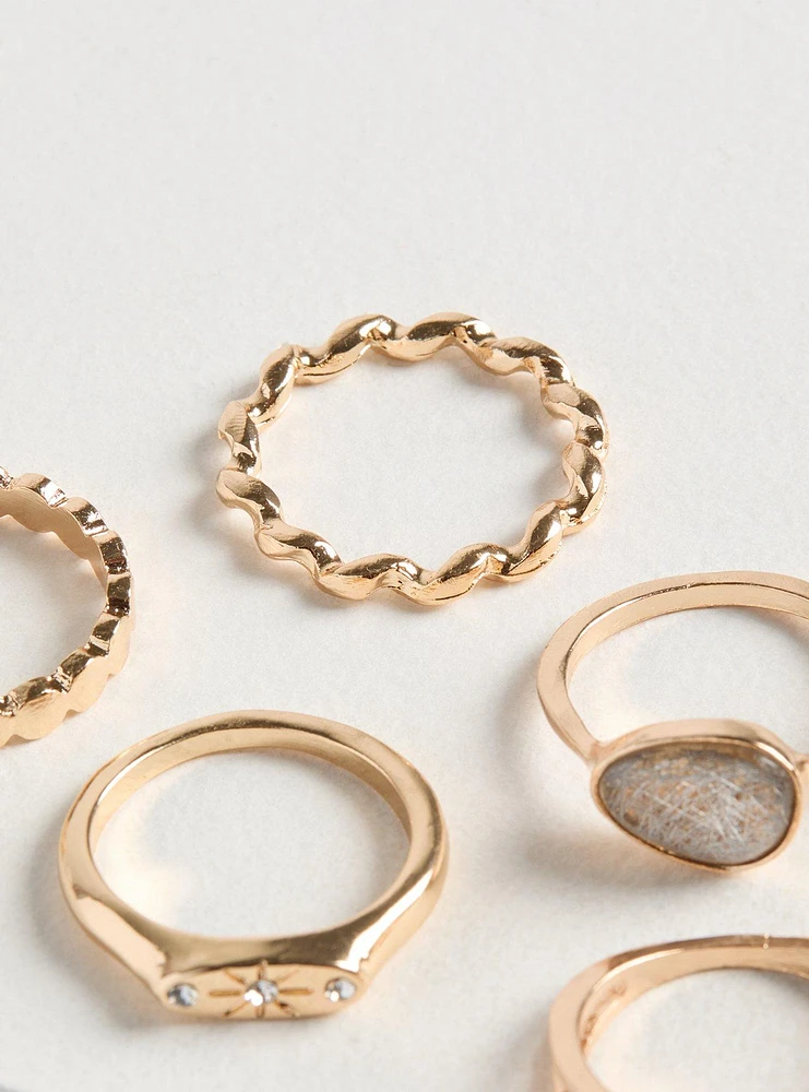 Signet Stone Ring Set