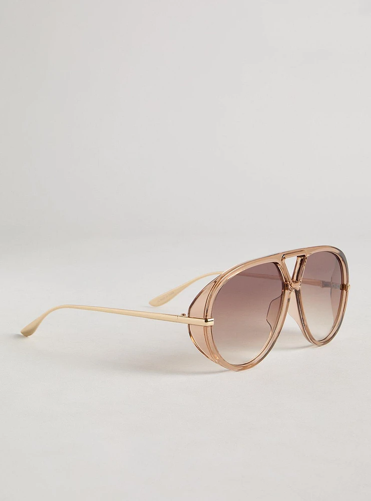 Rounded Aviator Sunglasses