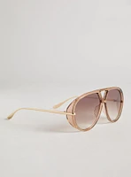 Rounded Aviator Sunglasses