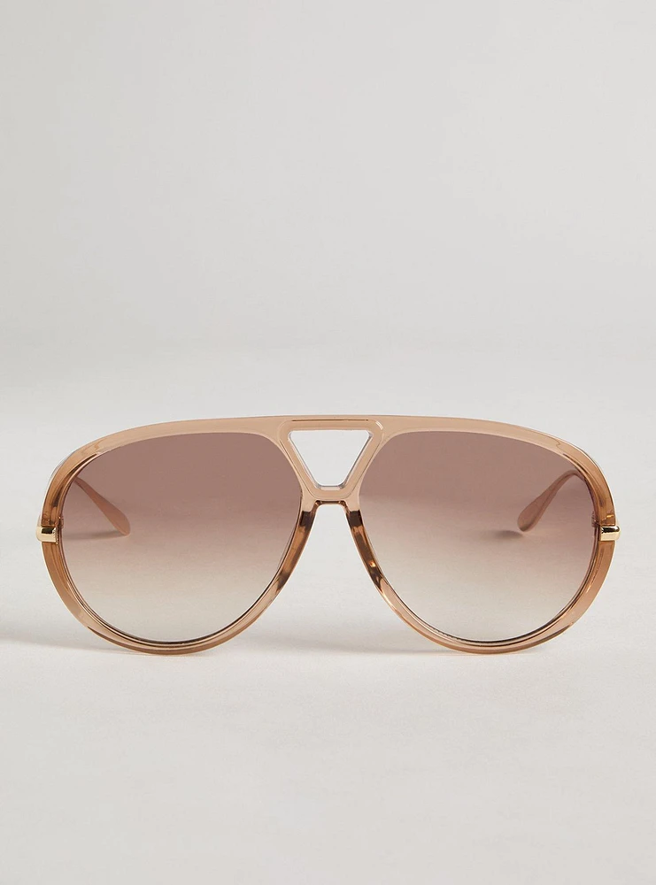 Rounded Aviator Sunglasses