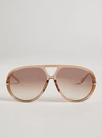 Rounded Aviator Sunglasses